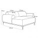 Sofá 230cm 4 Lugares com Chaise Esquerdo Pés Gold Molino C-107 Linho Bege - Domi