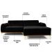 Sofá 245cm 4 Lugares com Chaise Direito Pés Gold Molino B-300 Veludo Preto - Domi