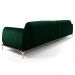 Sofá 255cm 4 Lugares com Chaise Direito Pés Gold Molino C-303 Veludo Verde Musgo - Domi