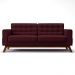 Sofá 260 cm 4 Lugares Sandero B-278 Veludo Marsala - Domi