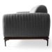 Sofá 260cm 4 Lugares Pés Preto Molino C-416 Linho Cinza - Domi