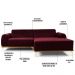 Sofá 265cm 4 Lugares com Chaise Direito Pés Gold Molino B-278 Veludo Marsala - Domi