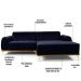 Sofá 265cm 4 Lugares com Chaise Direito Pés Gold Molino B-287 Veludo Marinho - Domi