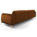 Sofá 265cm 4 Lugares com Chaise Esquerdo Pés Gold Molino B-262 Veludo Telha - Domi