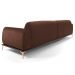 Sofá 265cm 4 Lugares com Chaise Esquerdo Pés Gold Molino B-276 Veludo Terra - Domi