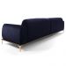 Sofá 265cm 4 Lugares com Chaise Esquerdo Pés Gold Molino B-287 Veludo Marinho - Domi