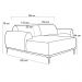 Sofá 265cm 4 Lugares com Chaise Esquerdo Pés Gold Molino C-107 Linho Bege - Domi