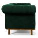 Sofá 280cm 4 Lugares Base Madeira Império B-303 Veludo Verde Musgo - Domi