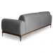 Sofá 280cm 4 Lugares Pés Preto Molino C-416 Linho Cinza - Domi