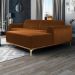 Sofá 300cm 5 Lugares com Chaise Direito Pés Gold Molino B-262 Veludo Telha - Domi
