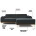 Sofá 300cm 5 Lugares com Chaise Direito Pés Gold Molino B-317 Veludo Cinza - Domi