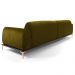 Sofá 320cm 5 Lugares com Chaise Direito Pés Gold Molino B-260 Veludo Mostarda - Domi