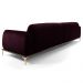 Sofá 320cm 5 Lugares com Chaise Esquerdo Pés Gold Molino B-292 Veludo Uva - Domi