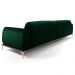 Sofá 320cm 5 Lugares com Chaise Esquerdo Pés Gold Molino B-303 Veludo Verde Musgo - Domi