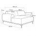 Sofá 320cm 5 Lugares com Chaise Esquerdo Pés Gold Molino B-303 Veludo Verde Musgo - Domi