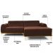 Sofá 350cm 6 Lugares com Chaise Direito Pés Gold Molino B-276 Veludo Terra - Domi