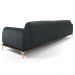 Sofá 350cm 6 Lugares com Chaise Esquerdo Pés Gold Molino B-317 Veludo Cinza - Domi
