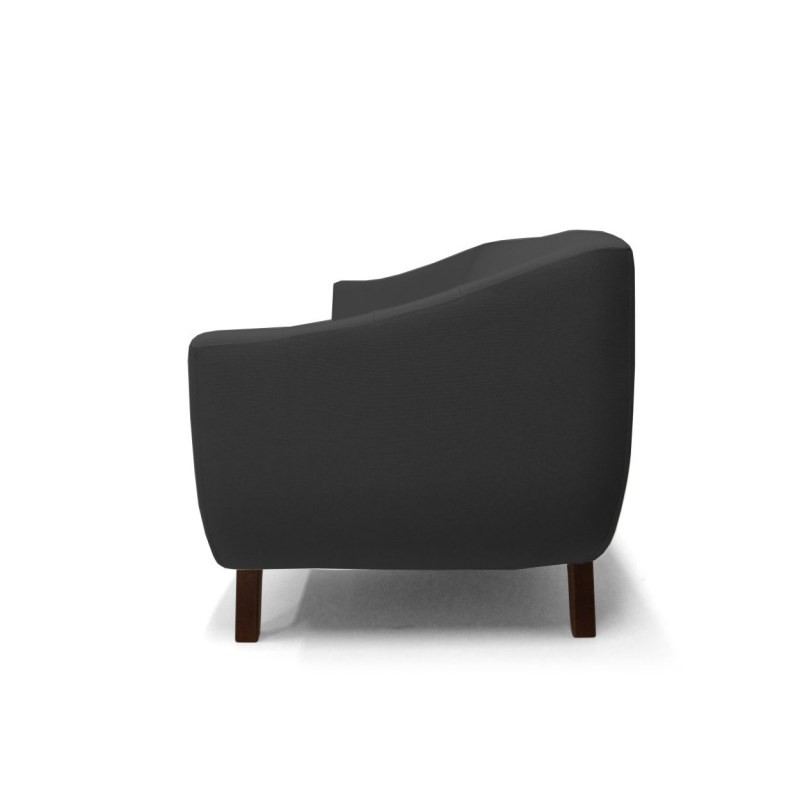 Sofá Atenas 3 Lugares 210cm C05 Corino Preto - Domi