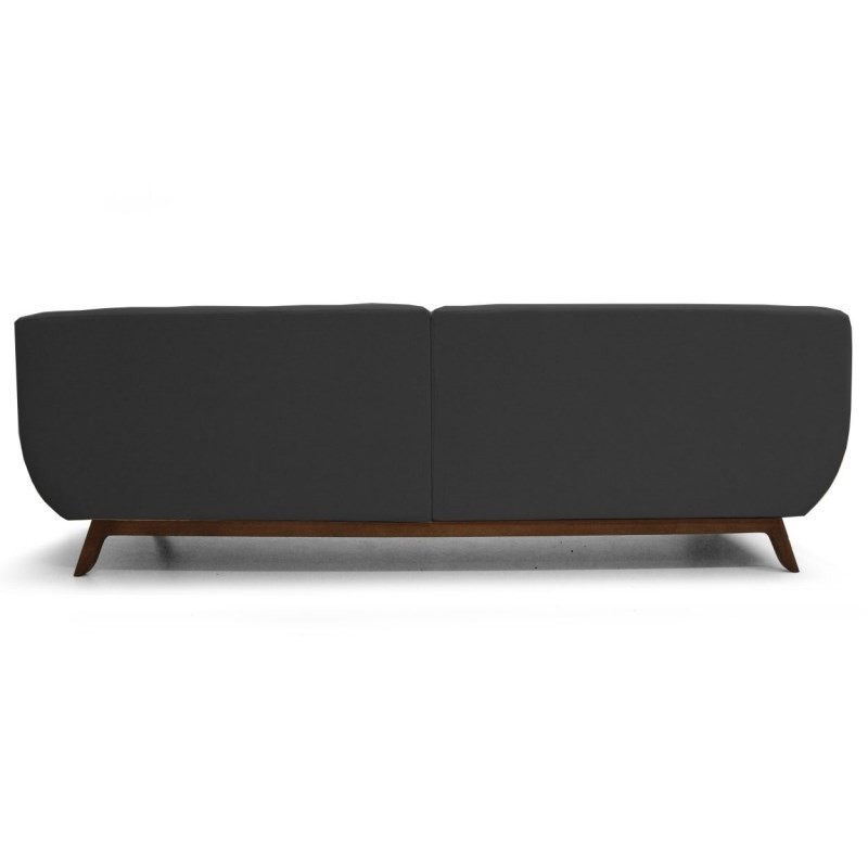 Sofá Atenas 3 Lugares 210cm C05 Corino Preto - Domi