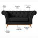 Sofá para Sala de Estar 150cm 1 Lugar Base Madeira Império B-300 Veludo Preto - Domi