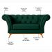 Sofá para Sala de Estar 150cm 1 Lugar Base Madeira Império B-303 Veludo Verde Musgo - Domi