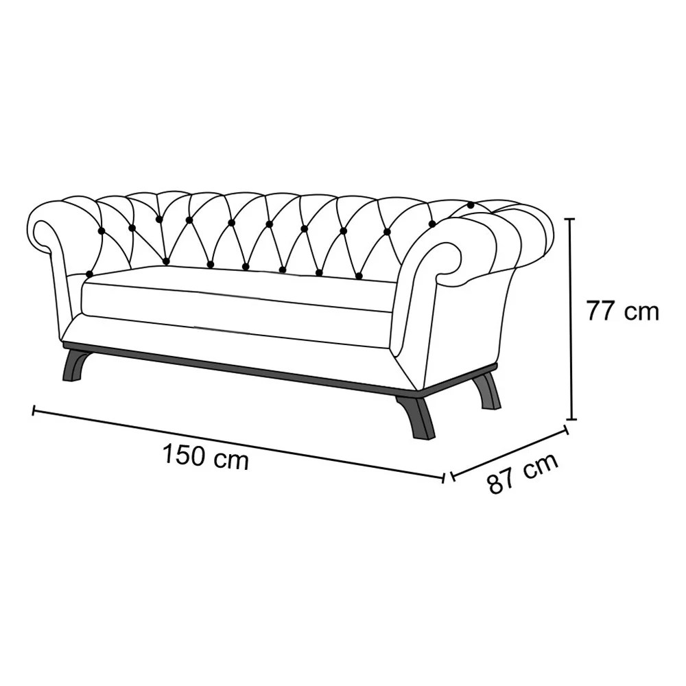 Sofá para Sala de Estar 150cm 1 Lugar Base Madeira Império B-303 Veludo Verde Musgo - Domi
