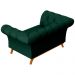 Sofá para Sala de Estar 150cm 1 Lugar Base Madeira Império B-303 Veludo Verde Musgo - Domi