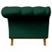 Sofá para Sala de Estar 150cm 1 Lugar Base Madeira Império B-303 Veludo Verde Musgo - Domi
