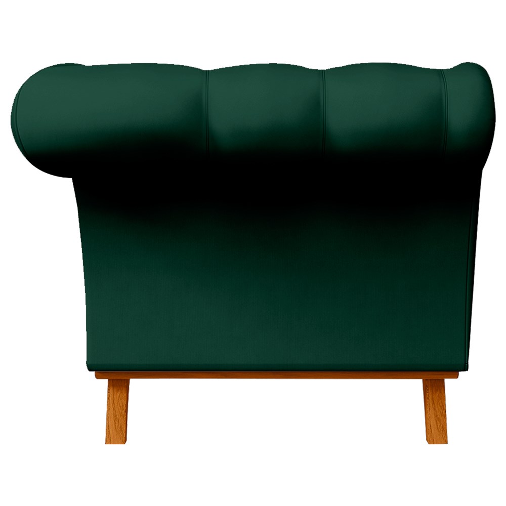 Sofá para Sala de Estar 150cm 1 Lugar Base Madeira Império B-303 Veludo Verde Musgo - Domi
