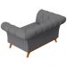 Sofá para Sala de Estar 150cm 1 Lugar Base Madeira Império B-317 Veludo Cinza - Domi