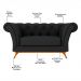 Sofá para Sala de Estar 150cm 1 Lugar Base Madeira Império C-05 Corano Preto - Domi