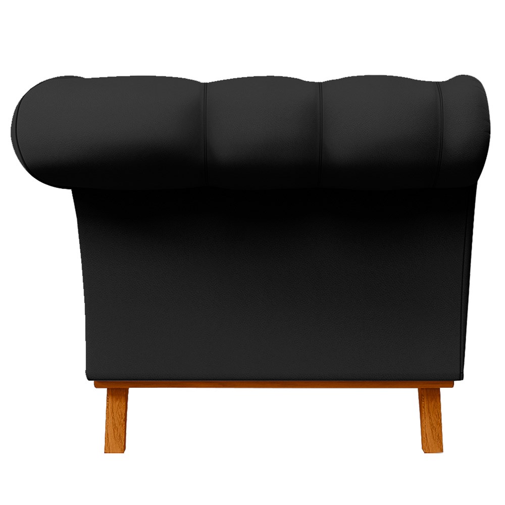 Sofá para Sala de Estar 150cm 1 Lugar Base Madeira Império C-05 Corano Preto - Domi