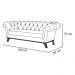 Sofá para Sala de Estar 150cm 1 Lugar Base Madeira Império C-12 Corano Branco - Domi