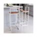 Banqueta Alta Balcão Bistrô Industrial Branca Premium Madeira Imbuia