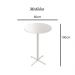 Conjunto Mesa Alta Bar Bistrô Redonda 2 Banquetas Confort Pinus Industrial White