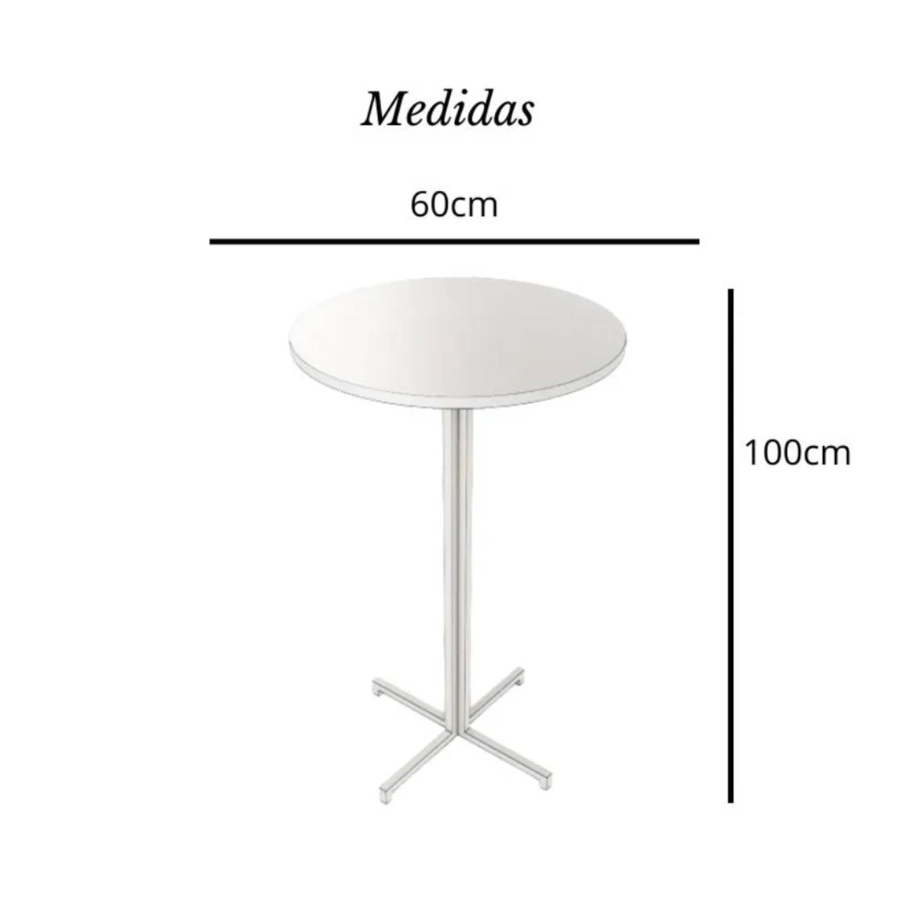 Conjunto Mesa Alta Bar Bistrô Redonda 2 Banquetas Confort Pinus Industrial White