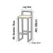 Conjunto Mesa Alta Bar Bistrô Redonda 2 Banquetas Confort Pinus Industrial White