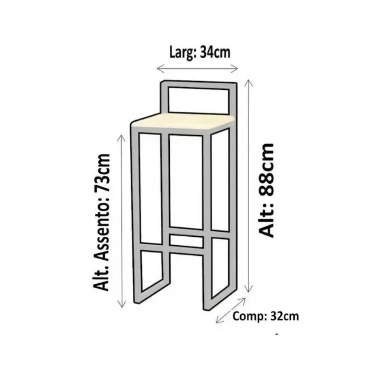 Conjunto Mesa Alta Bar Bistrô Redonda 2 Banquetas Confort Pinus Industrial White