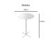 Conjunto Mesa Alta Bar Bistrô Redonda Vidro 2 Bancos Imbuia Industrial White