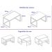 Conjunto Mesa De Centro Industrial 65cm e 60cm Aço Preto Duo Madeira Branca
