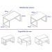 Conjunto Mesa De Centro Industrial 65cm e 60cm Aço Preto Duo Vidro