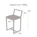 Conjunto Mesa Imbuia 4 Cadeiras Pequena Estofado Industrial White e Marrom