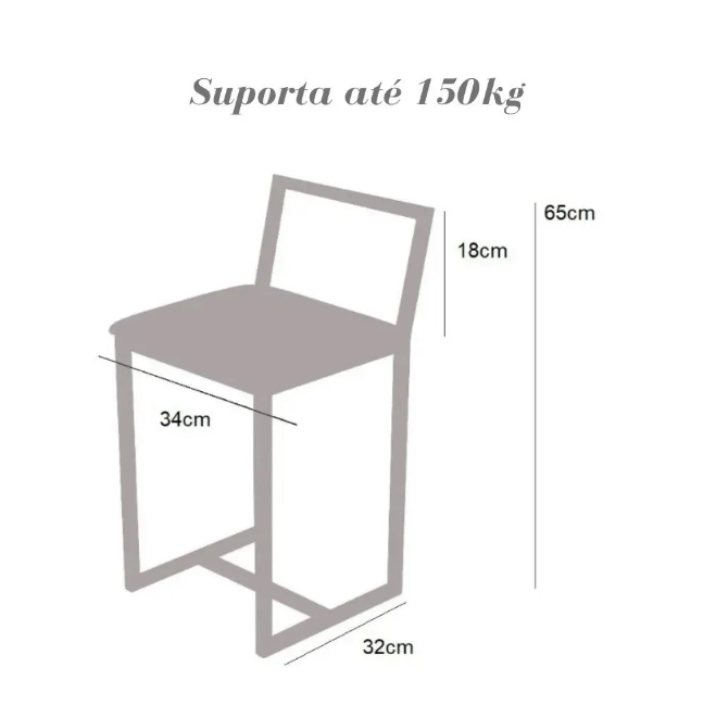 Conjunto Mesa Imbuia 4 Cadeiras Pequena Estofado Industrial White e Marrom