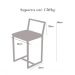 Conjunto Mesa Pinus 4 Cadeiras Estofado Industrial Black e Marrom