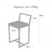 Conjunto Mesa Redonda Branca 4 Cadeiras Pequena Estofado Industrial Black e Marrom