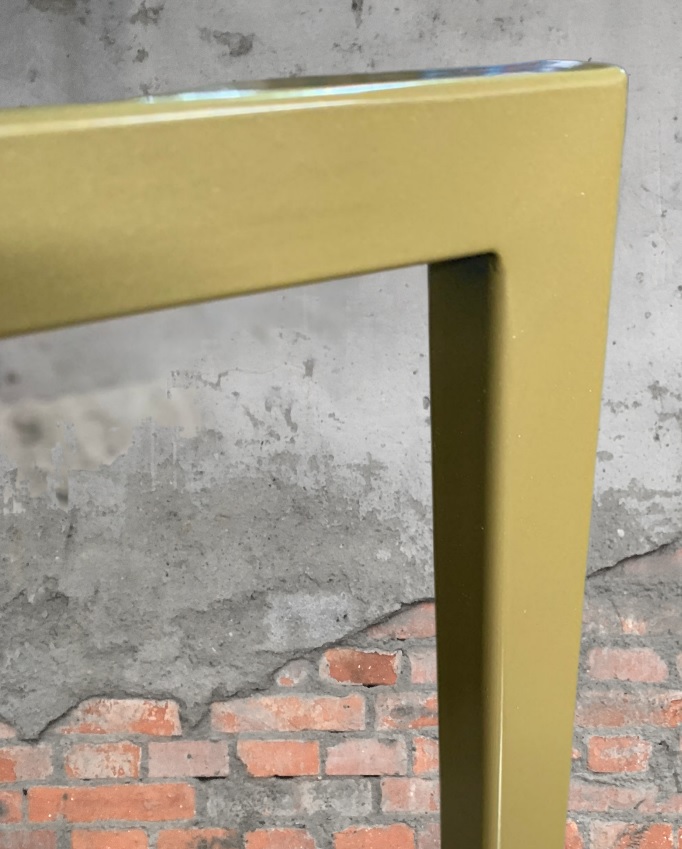 Conjunto Mesa de Jantar Quadrada 4 Cadeiras Pinus Riviera Industrial Dourado