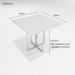 Conjunto Mesa de Jantar Quadrada 4 Cadeiras Pinus Riviera Industrial Dourado