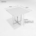 Conjunto Mesa de Jantar Quadrada Branca 4 Cadeiras Imbuia Riviera Industrial Dourado
