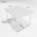 Conjunto Mesa de Jantar Retangular Branca 4 Cadeiras Estofado Riviera Industrial Dourado e Marrom