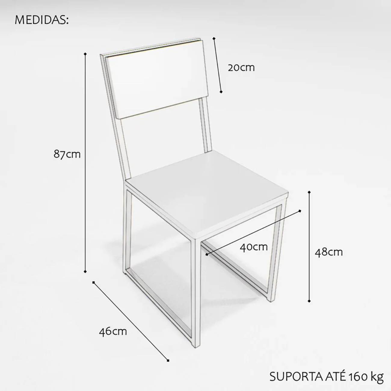 Conjunto Mesa de Jantar Retangular Imbuia 4 Cadeiras Riviera Industrial Preto Estofado Laca Branca